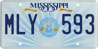 MS license plate MLY593
