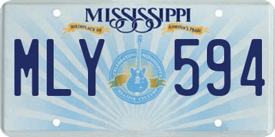 MS license plate MLY594