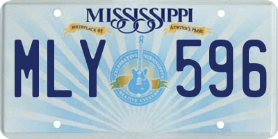 MS license plate MLY596