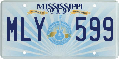 MS license plate MLY599