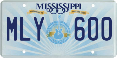 MS license plate MLY600