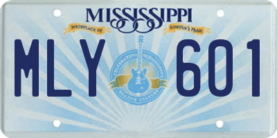MS license plate MLY601