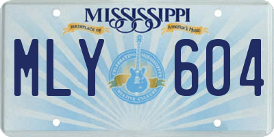 MS license plate MLY604