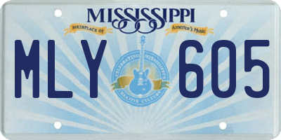 MS license plate MLY605