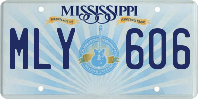 MS license plate MLY606