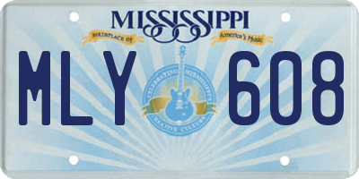 MS license plate MLY608