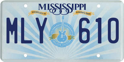 MS license plate MLY610