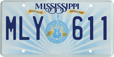 MS license plate MLY611