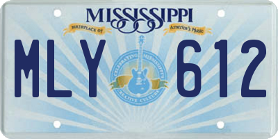 MS license plate MLY612