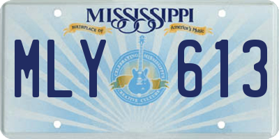 MS license plate MLY613