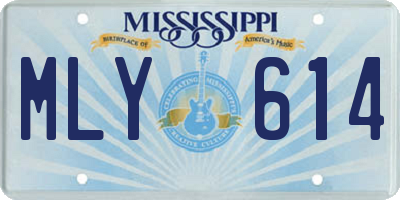 MS license plate MLY614