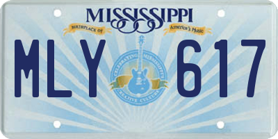 MS license plate MLY617