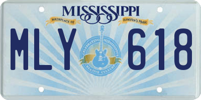 MS license plate MLY618