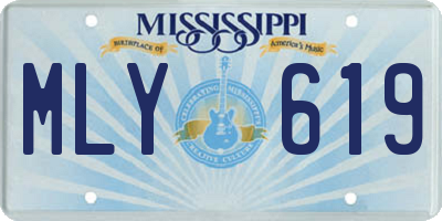 MS license plate MLY619