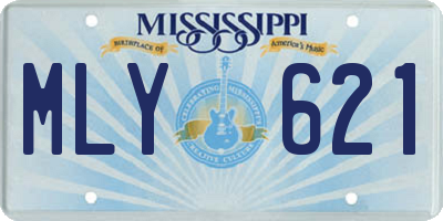 MS license plate MLY621