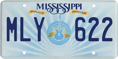 MS license plate MLY622