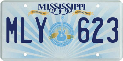 MS license plate MLY623