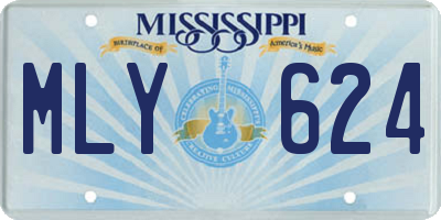 MS license plate MLY624