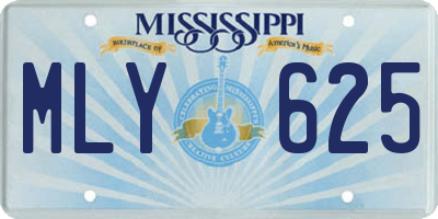 MS license plate MLY625