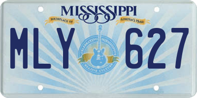 MS license plate MLY627