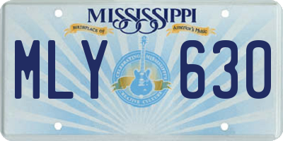 MS license plate MLY630