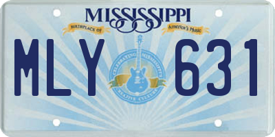 MS license plate MLY631