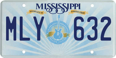 MS license plate MLY632