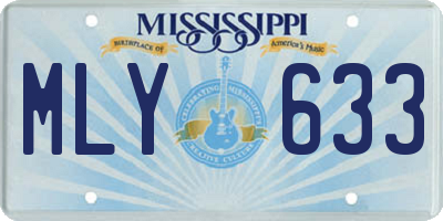MS license plate MLY633