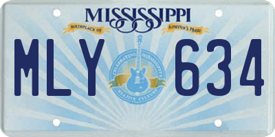 MS license plate MLY634
