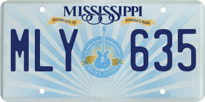 MS license plate MLY635