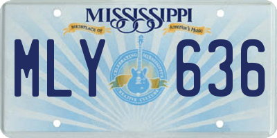 MS license plate MLY636