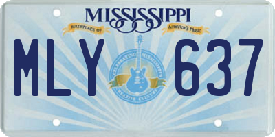 MS license plate MLY637