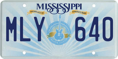 MS license plate MLY640