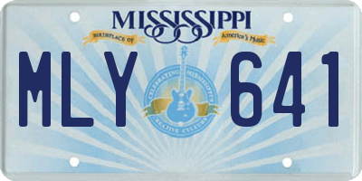 MS license plate MLY641