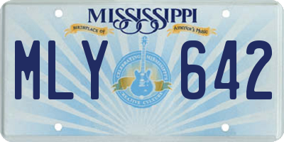 MS license plate MLY642