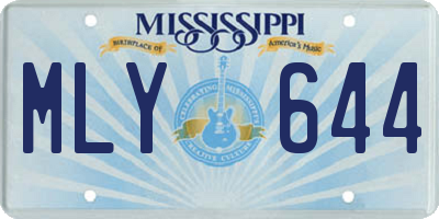 MS license plate MLY644