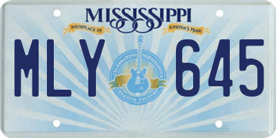 MS license plate MLY645