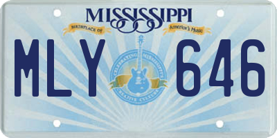 MS license plate MLY646