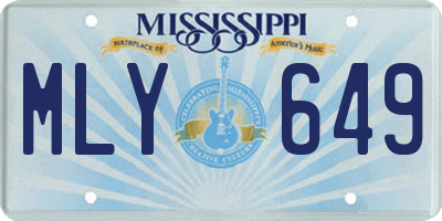 MS license plate MLY649