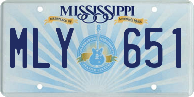 MS license plate MLY651