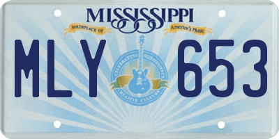 MS license plate MLY653
