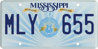 MS license plate MLY655