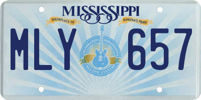MS license plate MLY657