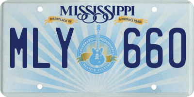 MS license plate MLY660
