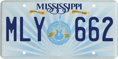 MS license plate MLY662