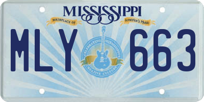 MS license plate MLY663