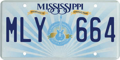 MS license plate MLY664