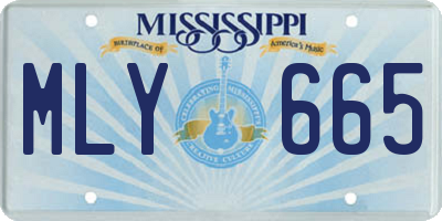 MS license plate MLY665