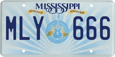MS license plate MLY666