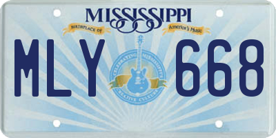 MS license plate MLY668